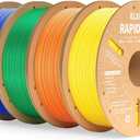 ELEGOO Rapid PETG Filament 1.75mm Bundle 4KG, High Speed 30-600mm/s 3D Printer Filament Accuracy +/- 0.02 mm, 1kg Cardboard Spool(2.2lbs) Fits for Most FDM 3D Printers(Blue,Green,Orange,Yellow)