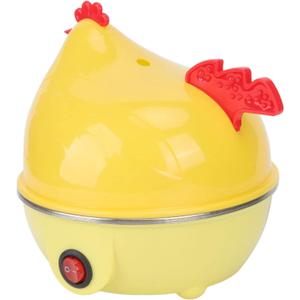 Egg Cooker, Hard Boiled Egg Cooker, Egg Boiler, Electric Egg Cooker Multifunction Chicken Shape Rapid Egg Boiler 7 Egg Capacity Automatic Shut Off Mini Breakfast Machine