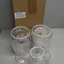 Nuogo 6 Pcs Plastic Candy and Cookie Jar with Lids Decorative Apothecary Jars Candy Buffet Containers Clear Airtight Food Storage Canister Home Decoration(30/42/64 oz,Classic, Stylish)