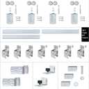 12FT Heavy Duty Galvanized Steel Exterior Sliding Barn Door Hardware Kit, 450 lbs Capacity,Kit for Outdoor,Fit MAX 2 X Door Width 72in