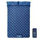 Night Cat Inflatable Double Sleeping Pad Mat Bed with Foot Pump and Double Pillow for Camping Backpacking Hiking Ultra-Light Compact Comfortable 77"x 47"