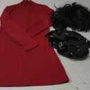 Women Cosplay Dress Outfit Holster High Neck Costume Slim Fit Knitted Sweater Skirt Halloween (Large)