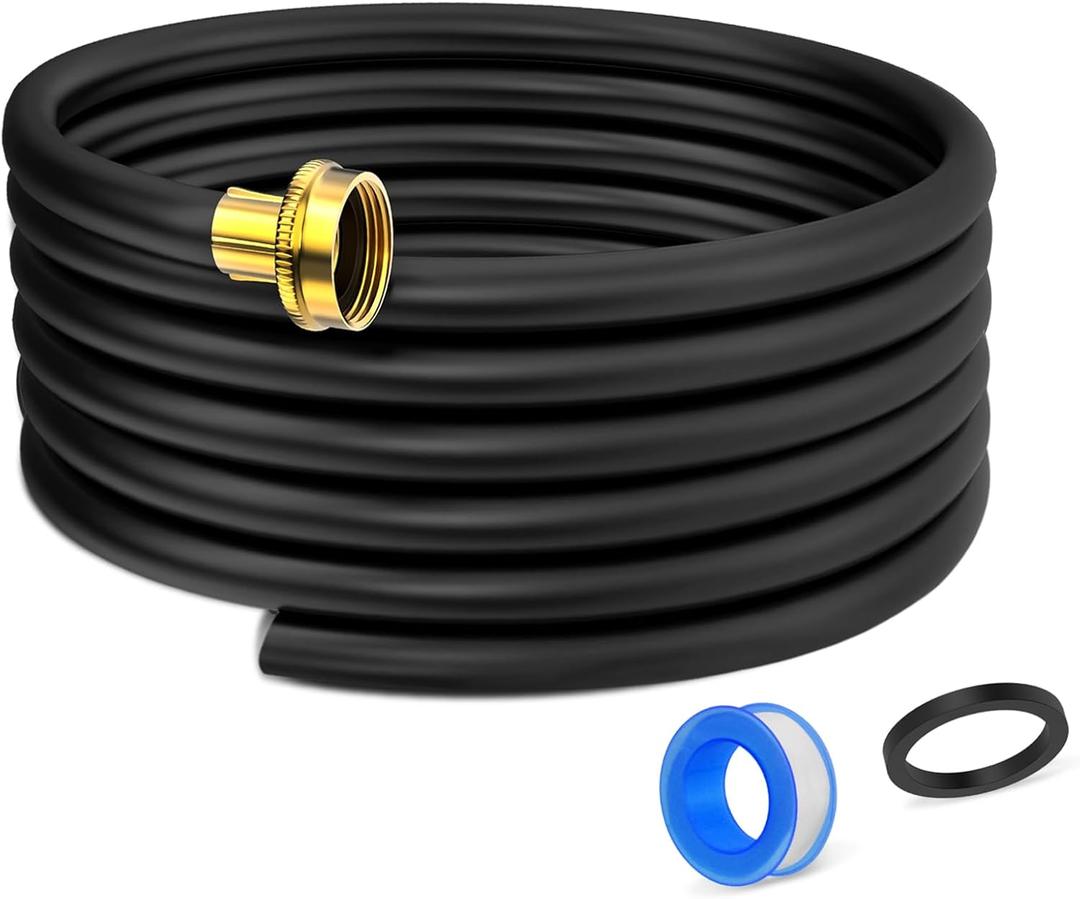 30FT Dehumidifier Drain Hose with 3/4 Inch FHT Connector, featuring Rust-Resistant Brass Fittings for Leak-Proof Connection, Perfectly Compatible with Most Dehumidifier Brands7 Length Options