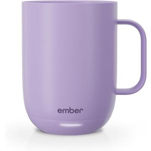 Ember Temperature Control 14oz Smart Mug 2, App-Controlled and Rechargeable Heated Coffee Cup Warmer with Intelligent LED Display, Lavender. Ember Temperature Control 14oz Smart Mug 2, App-Controlled and Rechargeable Heated Coffee Cup Warmer with Intelligent LED Display, Lavender.