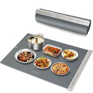 STAGI Food Warming Mat for Buffets, Dual-Zone Electric Large, Gray