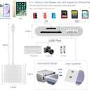 SD Card Reader for iPhone, Memory Card Reader with USB Camera Adapter Plug and Play Trail Game Camera Viewer Supports SD and TF Card MicroSD Card Adapter for iPad No App Required