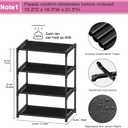 Autonomier 4 Tier Extra Small Shoe Rack (16.3" Wide), Narrow Stackable Kids Toddler Adult Shoe Storage Organizer Shelf for Closet Floor Entryway Bedroom, Space Saver Shoe Rack Organization Shelves