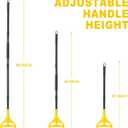 KeFanta 60 Inch Mop Handle Commercial Heavy Duty,Industrial Mop Stick