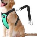 Dog Seat Belt, Safety Vest Dog Car Harness with Adjustable Buckle Dog Seat Belt for Vehicle Nylon Pet Safety Seat Belts Heavy Duty(L, Lake Blue) (L (Chest: 22-32.3", Neck: 16.9-26"))