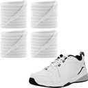 2 x UamGlsob 2 Pairs Oval Shoe Laces for New Balance Sneaker, 1/4"(6mm) Shoelaces Strings Replacement for Lace-up Walking Running (White)