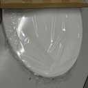 HIGHCRAFT Premium Elongated Toilet Seat with Slow-Close Design & Adjustable Hinges - Molded Wood Toilet Seat - Fits Standard Elongated Toilets - Oval Seat in White