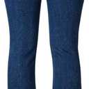 Miss Me Women's Muted X Embellished Faux Flap Pockets Mid-Rise Bootcut Jeans (28W x 34L, Vintage Blue)