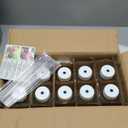 Ruckae 16oz 10 Pack Glass Juice Bottles with Hole Lids - Reusable Square Glass Juice Bottles with Leak-Proof Lid & Capacity Marks for Containers Juicing,Milk,Smoothies