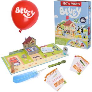 Spin Master Games, Bluey Beat The Parents, Head-to-Head Trivia & Fun Family Game Night Challenges, Easy Play, Bluey Toys, Kids & Family, 2-6 Players, Easter Gift, Ages 5 & Up (Multicolor)
