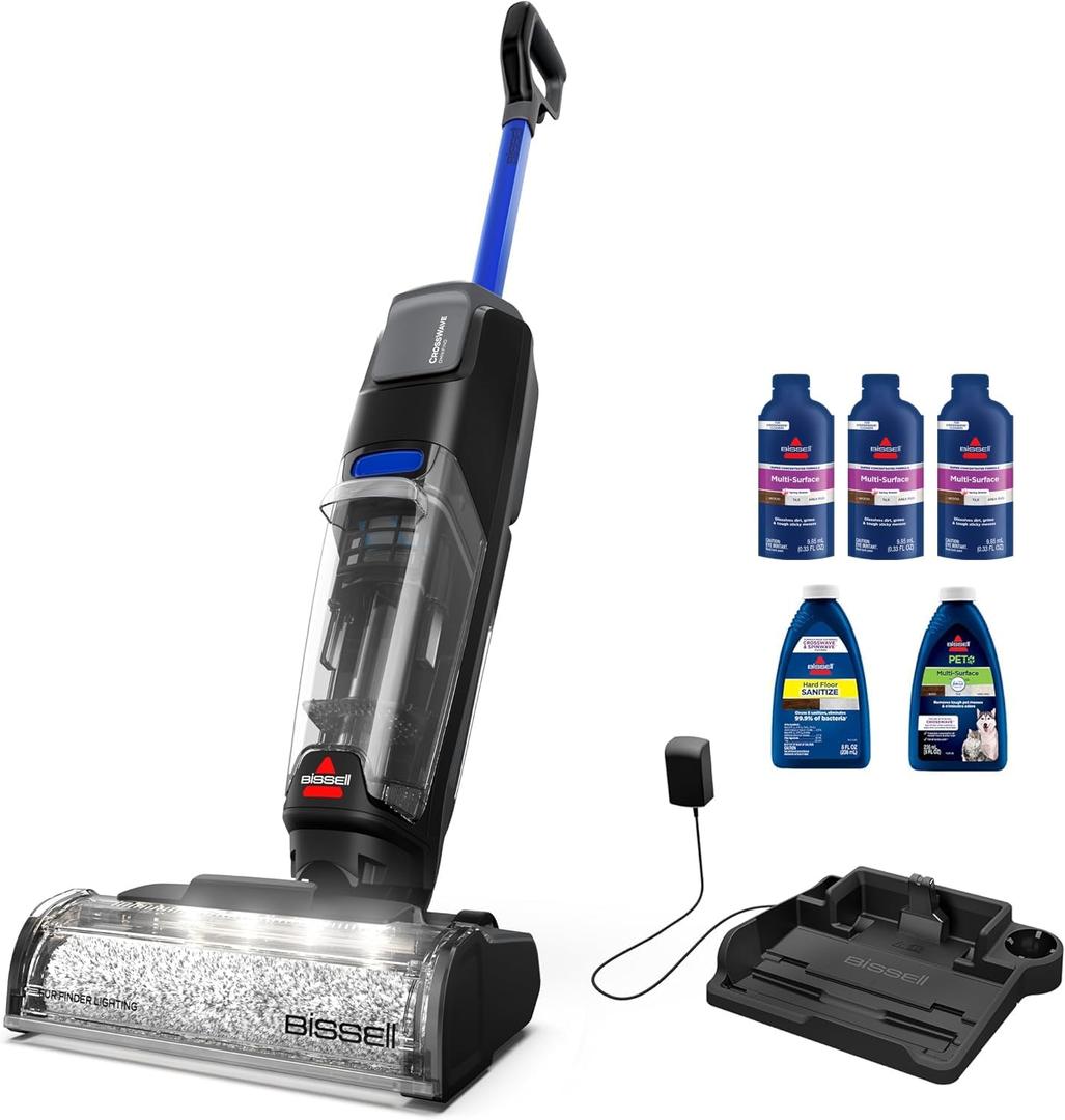 Bissell CrossWave Cordless Plus Wet Dry Vacuum, FurFinder Headlights, 4356
Super Concentrate Multi-Surface Formula included; sealed hard surfaces & area rugs; cordless design