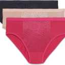 Warner's Women's Blissful Benefits Tummy-Smoothing Comfort Microfiber Hipster 3-Pack Ru5023w (X-Large)