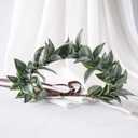 MOSTORY Green Greek Laurel Crown - Woodland Goddess Greek Hairband for Toga Costume Adult, Greenery Roman Leaf Crown for LARP Renaissance Royal Cosplay Photo Shoot
