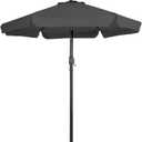 7.5Ft Valance Patio Umbrella for Outdoor, UV Protect Pool Umbrellas with Heavy Duty Pole, Market Umbrella with Push Botton Tilt & Crank