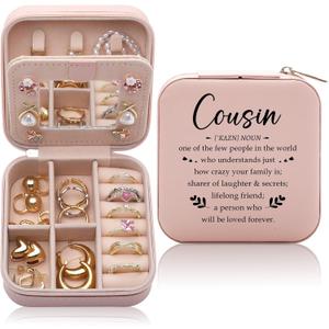 Cousin Gifts for Women Jewelry Box, Cousin Birthday Gifts For Cousins Female, Best Cousins Graduation Wedding Gift for Women Jewelry Case