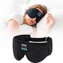 Bluetooth Sleep Mask Wireless Headphones 3D Bluetooth Eye Mask for Side Sleepers SYPVRY Blackout Eye Mask with Headphones Speaker for Airplane,Travel, Black