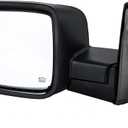 Side View Mirror Replacement Fit for fit 2011-2013 Dodge Ram 1500 3500 2011-2015 Ram 2500 2009-2010 Dodge Ram 1500 Black Power Heated Turn Signal Light Manual Folding Driver Side Mirror