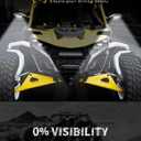 LED Side Mirror Lights for Can Am Maverick R, Rearview Mirrors light Lamps Side Mirror Accent Auxiliary Lights for Can Am Maverick R MAX X RS 2024-2025 Accessories, Replace #715007185