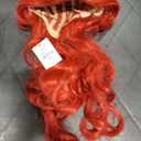 Silk Soft Hair Doll Wig, Easy Styling, Scalp Design, Long Curly, Bright Color and Optimal Curls, 1/6 Doll Wig with Bangs for 15.5 to 17.5cm Dolls, Comfortable Experience (Red)