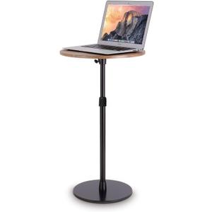 Viozon Small Side Table,Laptop Floor Stand,22.4"~37.4" Height Adjustable,Sofa Table Round,Diameter 15",Hallway,Sofa Bed Side,Dinning