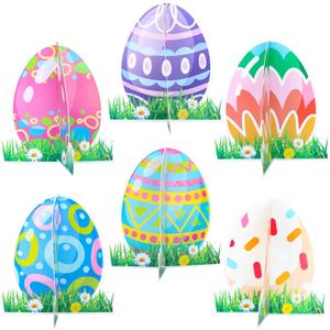 3 x Gyufise 12 Pack Happy Easter Honeycomb Centerpieces for Table Decorations Bunny Easter Egg Centerpieces Decor for Easter Day Birthday Anniversary Party Supplies