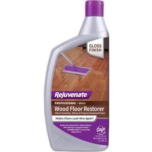 Rejuvenate Professional Wood Floor Restorer Fills Scratches, Shines And Protects Wood Flooring For A High Gloss Shine, 32 Ounces