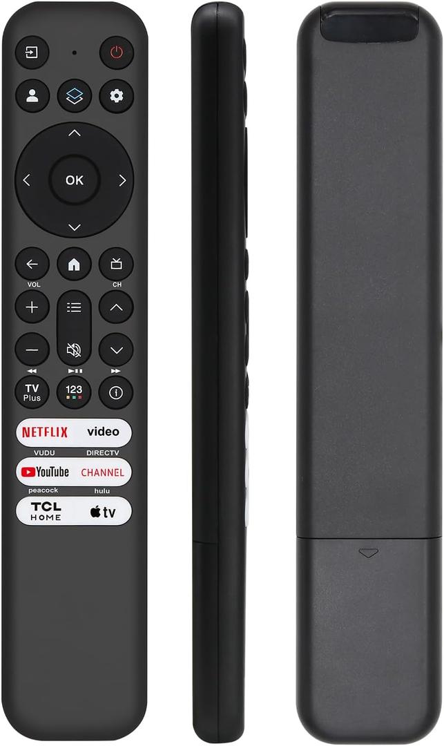 4 x Replacement Remote Control for TCL Google TV, RC813 Compatible with TCL QM8/QM7/Q7/Q6/Q5/S5/S4/S3 Series 4K UHD HDR LED QLED Smart TVs