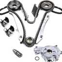 CNS Timing Chain Kit, Primary Tensioner, and Oil Pump Compatible/Replacement for 02-07 CHRYSLER/DODGE 2.7L (2736cc) 167ci DOHC 24V V6, EER