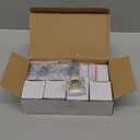 Coolnews 8 Pack Crystal Glass Drawer Knobs Brushed Brass/Gold Cabinet Knobs Square Dresser Knobs and Pulls for Kitchen Cupboard 1-3/8 Inch (Clear Crystal+Satin Brass Base)