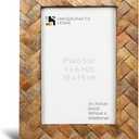 Handicrafts Home Wood Picture Frames For Christmas Decor Handmade 4x6 Natural Wood Photo Frame for Wall & Tabletop, Rustic Farmhouse Decor, Vintage Decor, Boho Shelf Styling, Modern Home Decor, Living Room Wall Art, Desk Decor & Christmas Gift - Cinnamon Plaits