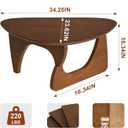 100% Solid Wood Triangle Coffee Table - Mid Century Modern Coffee Table for Living Room, Modern Tea Table for Home, 34.3x23.6x16.5