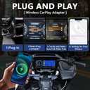 Motorcycle Wireless CarPlay Bluetooth Adapter Compatible with Harley Davidson 2024 Road Glide/Street Glide 2025 Street Glide Accessories with Passthrough USB-C Charging Port Plug and Play