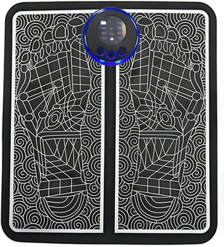 Foot Massager with Remote Control, Foot Stimulating Massage Mat Improves and Promotes Muscle Stimulator for Neuropathy & Recovery, 8 Modes 19 Levels, Foot Mat System for Pain Relief