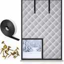 Thermal Window Cover for Winter, 47" x 63" Insulated Window Curtain with Velcro, Cold Weather Window Insulation Kit, Draft Stopper Blackout Curtain for Home, Keeps Heat in & Blocks Cold Air