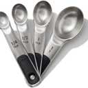 OXO Good Grips 4 Piece Stainless Steel Measuring Spoons with Magnetic Snaps (1 Count)