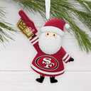 Hallmark NFL San Francisco 49ers Santa Fan Christmas Ornament, Gifts for Sports Fans