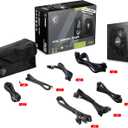 MSI MAG A850GL PCIE5, Fully Modular Compact Gaming 850W Power Supply, 80+ Gold, ATX 3.1 & PCIe 5.1 Ready, Native Dual-Color 12V-2x6 Cable