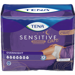 Tena Sensitive Care Overnight Pads Size S/M 10 Pieces , 8 Packs