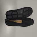 DADAWEN Girl's Boy's Soft Suede Leather Slip-on Oxford Flats Comfort Loafer Boat Dress Shoes Black US Size 3 M Little Kid