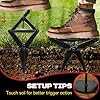 Mole Traps 2 Pack, Scissor Mole Trap That Kill BestMole Traps for Lawns GroundEasy Step Mole EliminatorBlack Coated, 8.1"L x 5.4"W x 12.6"H, Black