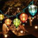 11FT Multicolor String Lights with 10 Bulbs，UL Listed Connectable Waterproof Decorative LED Fairy Hanging Curtain Lights for Backyard Patio Christmas Wedding Party Festival（1PCS）