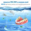 Upgraded Ultrasonic Retainer Cleaner Machine, 45kHz Ultrasonic Dentures Cleaner for Night Guards, Braces, Aligner, Toothbrush, Jewelry and More, 200ML Capacity, Black1