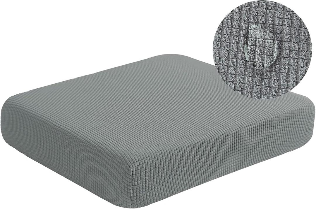Water Repellent Sofa Seat Cushion Covers High Stretch Furniture Protector (Sofa Cushion, Dove Grey)