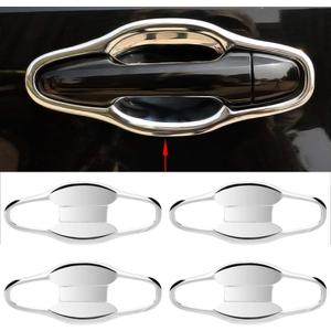Senzeal ABS Chrome Exterior Door Handle Bowl Cover Trim for Toyota Highlander 2014 2015 2016 2017 2018 2019