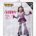 Spooktacular Creations Halloween Clown Costume for Girls, Jester Clown Costume for Kids, Halloween Role Play & Dress Up (Small(5-6 yrs))