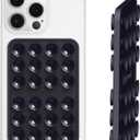 3 x Anteel Double-Sided Silicone Suction Phone Case Mount, Enhanced Suction Cup Power and Thickened Grip for Selfies and Videos, Durable, Hands-Free Non Slip Accessories, 2.36"x3.66" (Black)